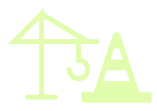 Ícone de grua e cone